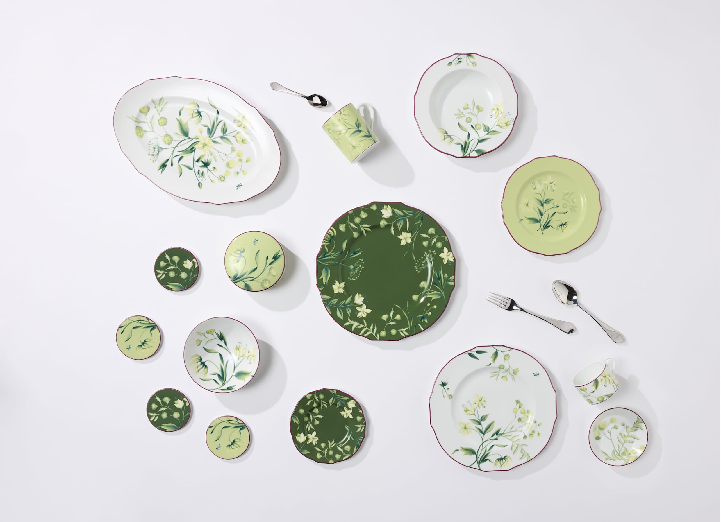 Large oval platter Acanto green | Florenza | GINORI 1735